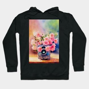 Watercolor vintage camera Hoodie